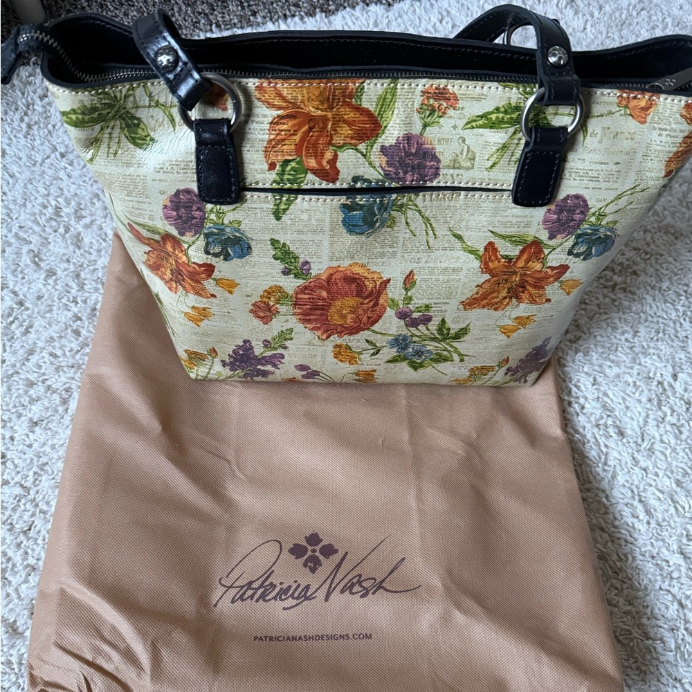 Patricia Nash Floral Leather Tote